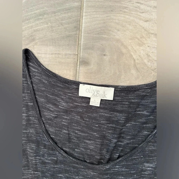 Olive Oak Womens Mini Tank Dress Gray Sleeveless Scoop Neck Drawstring - Picture 2 of 7